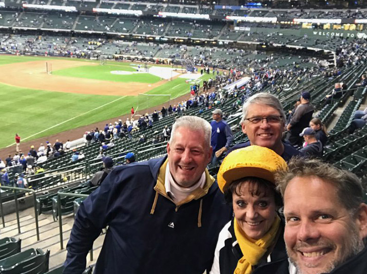 Group Watching Brewers at American Family Field